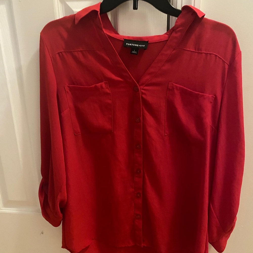 Red Fortune and Ivy top